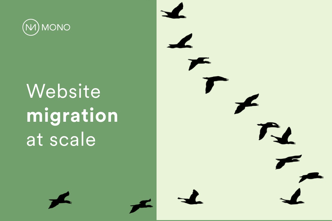 Website migration project at scale